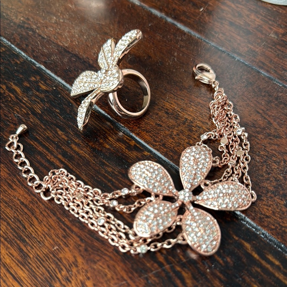 Park Lane Rose Gold Flower Bracelet